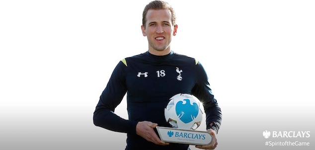 Harry Kane wins the award for a second month in a row